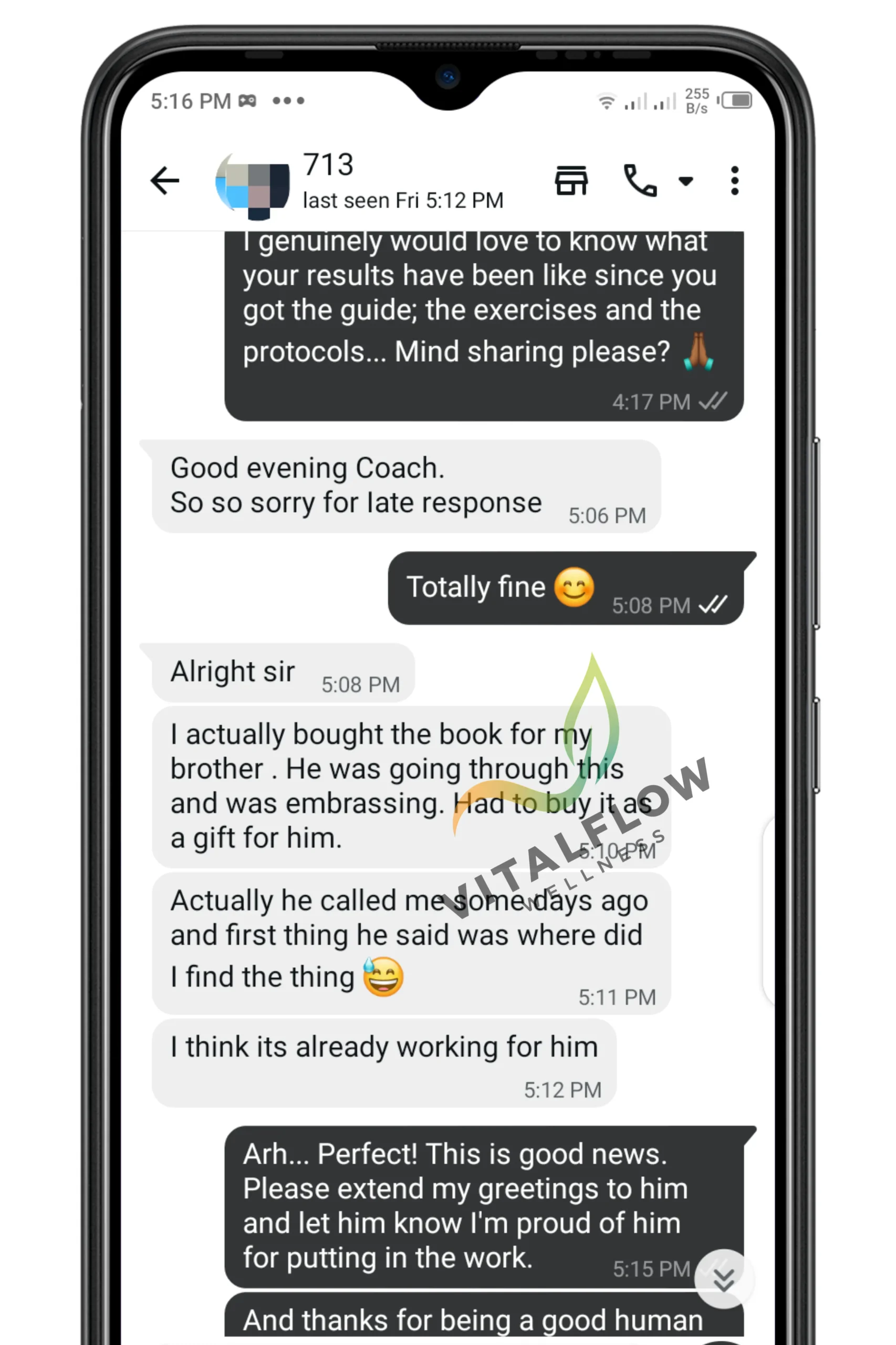 VitalFlow Wellness WhatsApp Success Story 1