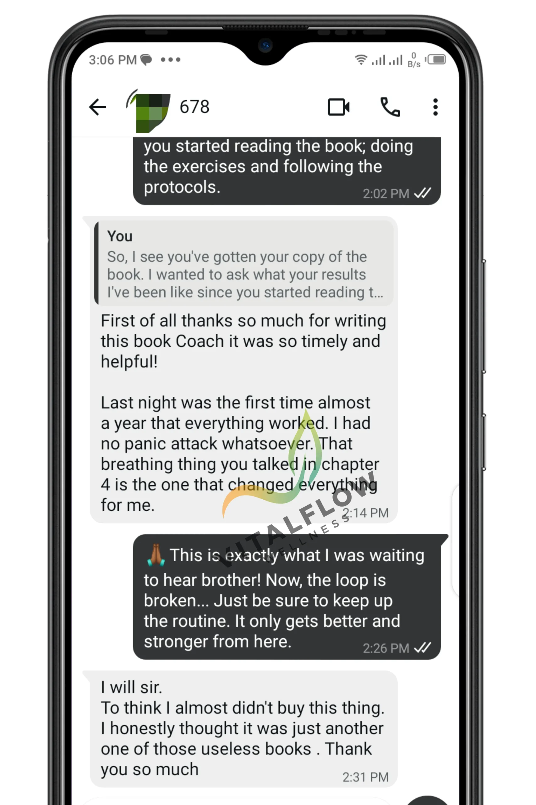 VitalFlow Wellness WhatsApp Success Story 2